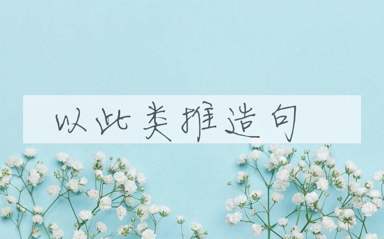 用以此类推造句