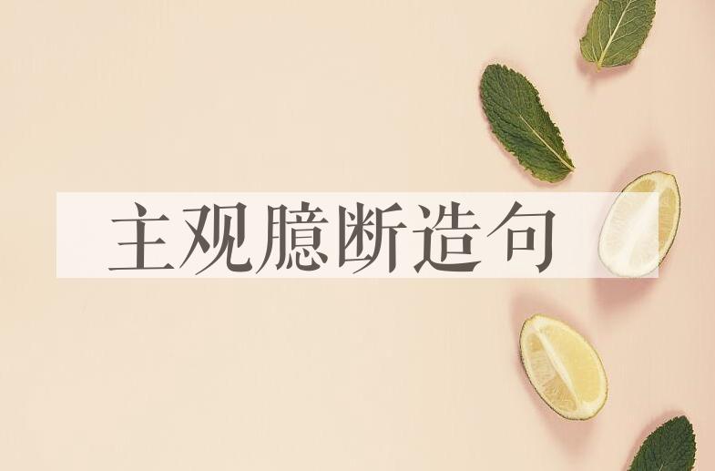 用主观臆断造句