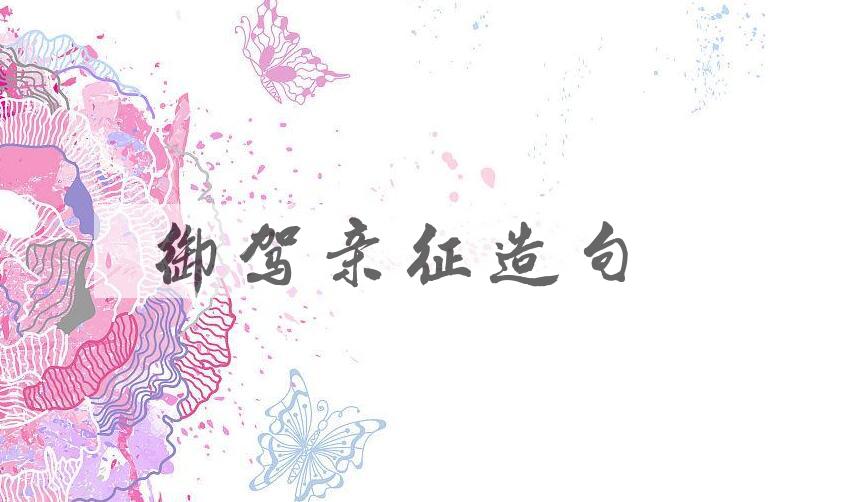 用御驾亲征造句